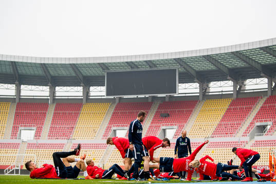 Players and staff of Norway