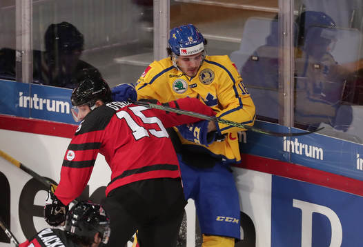 Eric O´Dell #15, Canada and Dennis Everberg #18, Sweden