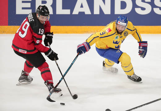 Gilbert Brule #19, Canada and 	Robert Nilsson #9, Sweden