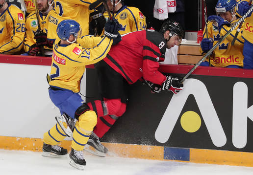 Fredrik Pettersson #12, Sweden and 	Wojtek Wolski #8, Canada