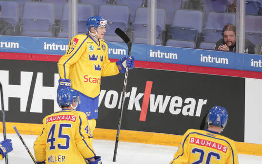 Pär Lindholm #17, Sweden celebrating  goal