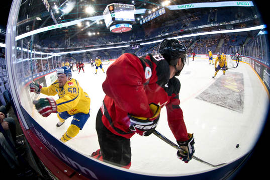 Anton Lander #58, Sweden, Wojtek Wolski #8, Canada