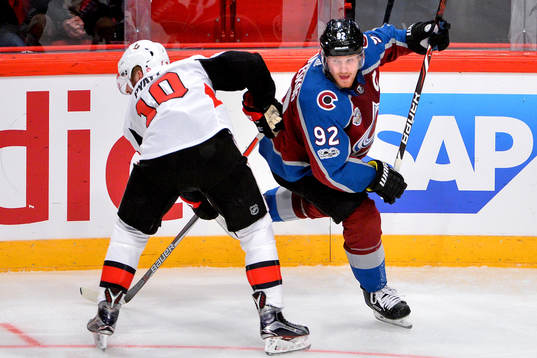 Ottawas Tom Pyatt och Colorados Gabriel Landeskog