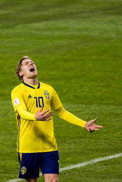 Sveriges Emil Forsberg deppar