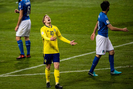 Sveriges Emil Forsberg deppar