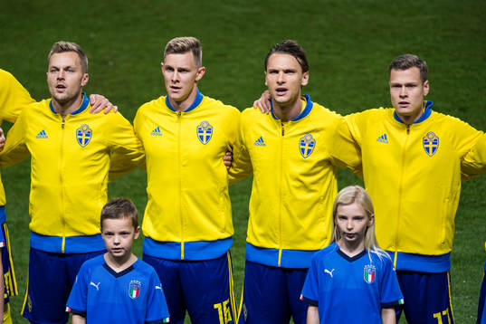 Sebastian Larsson, Emil Krafth, Albin Ekdal och Viktor
