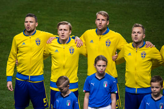 Sveriges Marcus Berg, Emil Forsberg, Ola Toivonen och