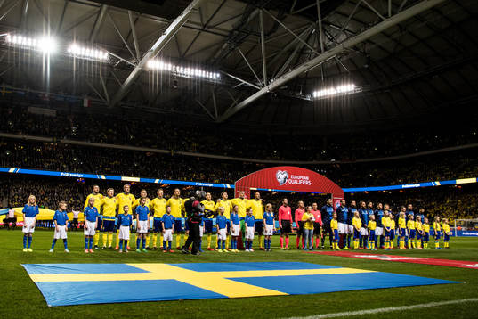 Sveriges och Italiens spelare