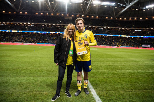 Sveriges Emil Forsberg får pris som matchens lirare av