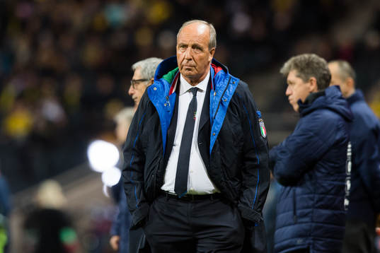 Italiens förbundskapten Gian Piero Ventura före