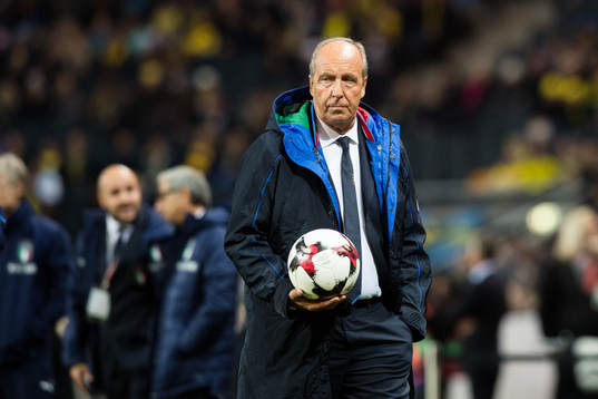 Italiens förbundskapten Gian Piero Ventura före