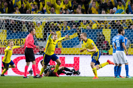 Sveriges Jakob Johansson jublar