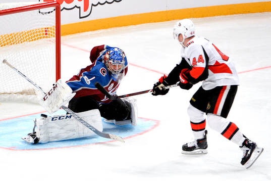 Colorados målvakt Semyon Varlamov och Ottawas Jean-Gabriel