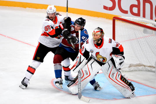 Ottawas Erik Karlsson och målvakt Craig Anderson och