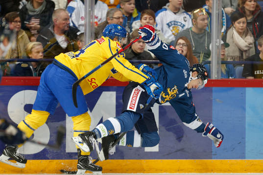 Marcus Högström #14, Sweden and	Jarno Koskiranta #40,