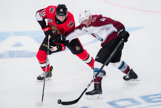 Ottawas Ryan Dzingel och Colorados Tyson Barrie