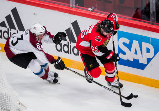 Ottawas Erik Karlsson och Colorados Matt Nieto