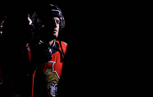 Ottawas Christopher DiDomenico innan ishockeymatchen i NHL