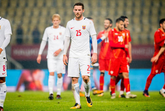 Pål Alexander Kirkevold of Norway looks dejected