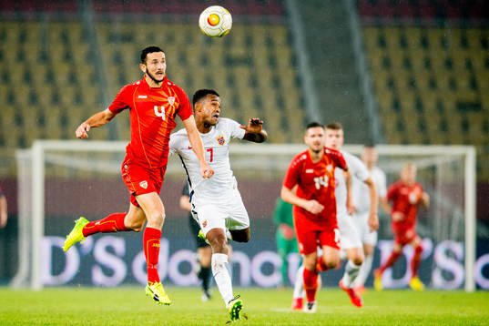 Kire Ristevski of Macedonia and Ola Kamara of Norway