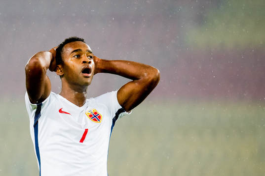 Ola Kamara of Norway reacts