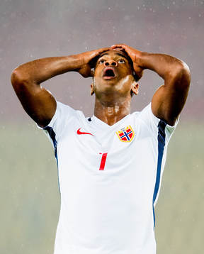 Ola Kamara of Norway reacts