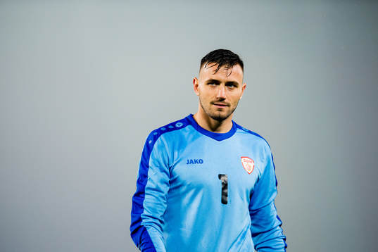 Goalkeeper Stole Dimitrevski of Macedonia