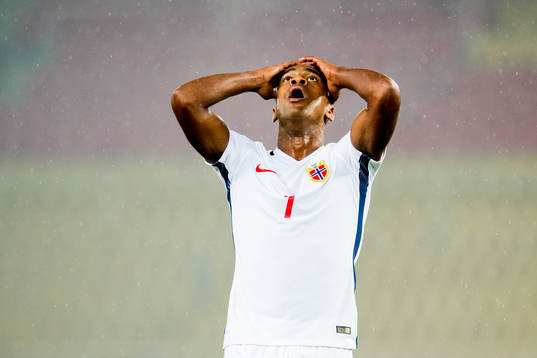 Ola Kamara of Norway reacts