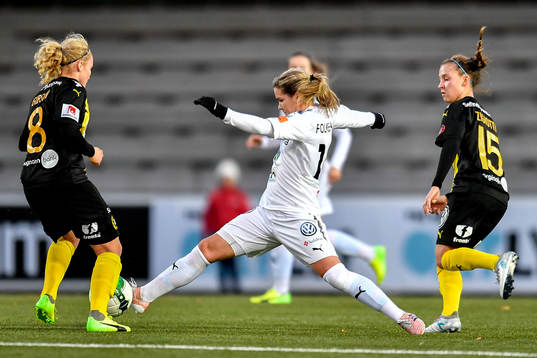 Rosengårds Hanna Folkesson och Hammarbys Ellen Gibson och