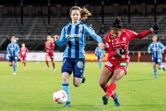 Djurgårdens Julia Walentowicz och Piteås Madelen Janogy