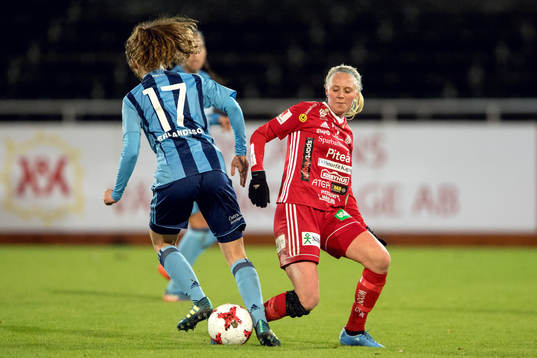 Djurgårdens Julia Walentowicz och Piteås Elin Bragnum