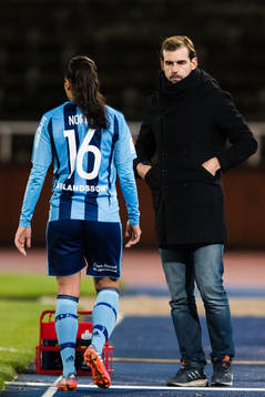 Djurgårdens Tempest-Marie Norlin och tränare Joel Ridez