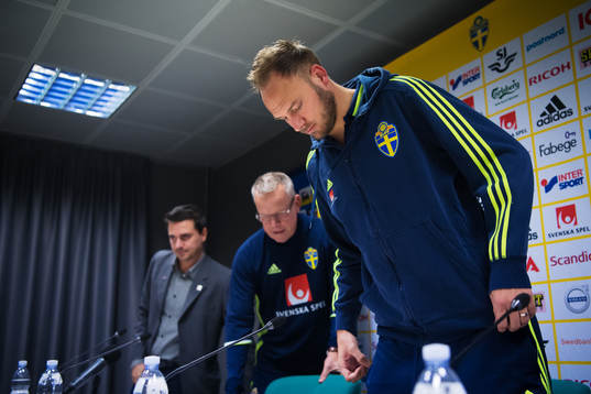 Förbundskapten Janne Andersson och Andreas Granqvist