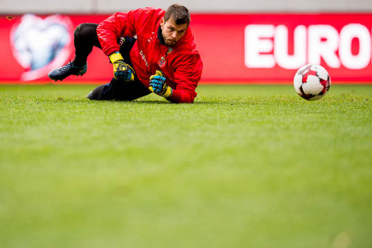 Goalkeeper Rune Almenning Jarstein of Norway