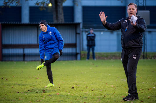 Kristian Haynes och tränare Patrick Winqvist