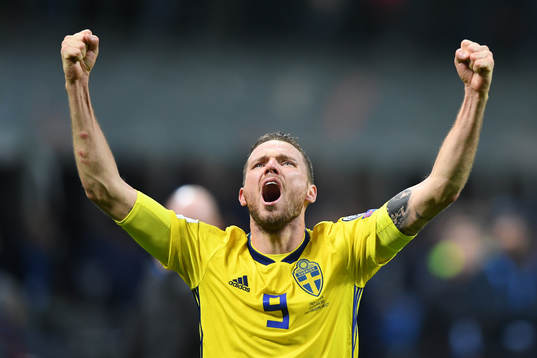 Sveriges Marcus Berg jublar