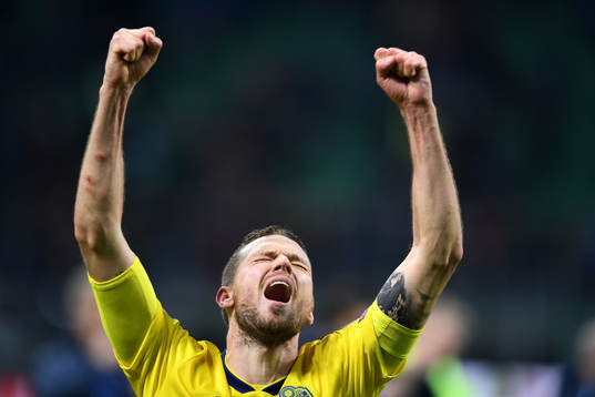 Sveriges Marcus Berg jublar