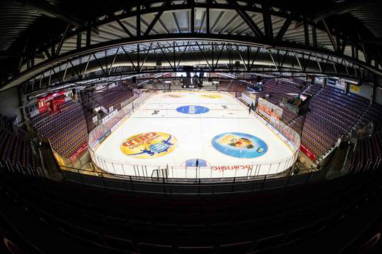 NKT arena invändigt innan ishockeymatchen i SHL mellan