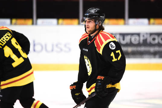 Brynäs Alexander Bjurström före ishockeymatchen i SHL