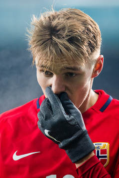 Martin Ødegaard of Norway looks dejected
