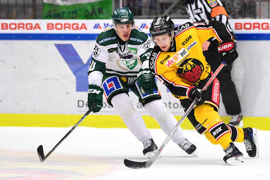 Färjestads Sebastian Erixon och Luleås Einar Emanuelsson