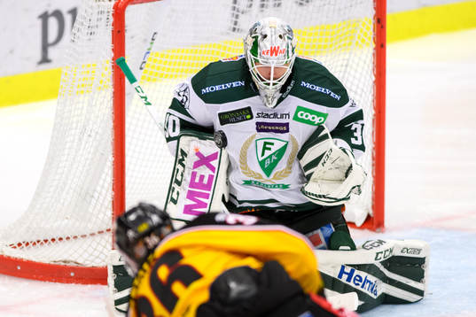 Färjestads målvakt Lars Haugen