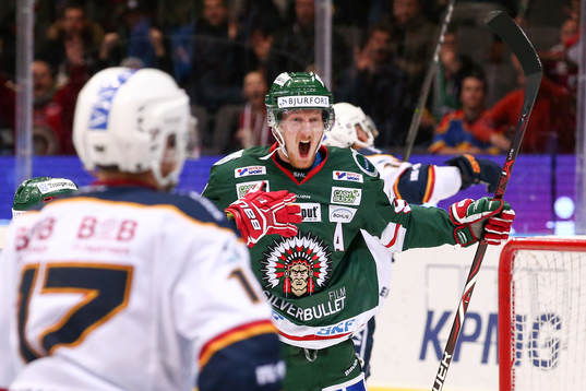Frölundas Simon Hjalmarsson jublar
