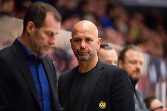 Brynäs assisterande tränare Jan Larsson och tränare