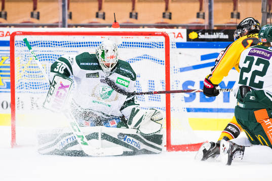 Färjestads målvakt Lars Haugen