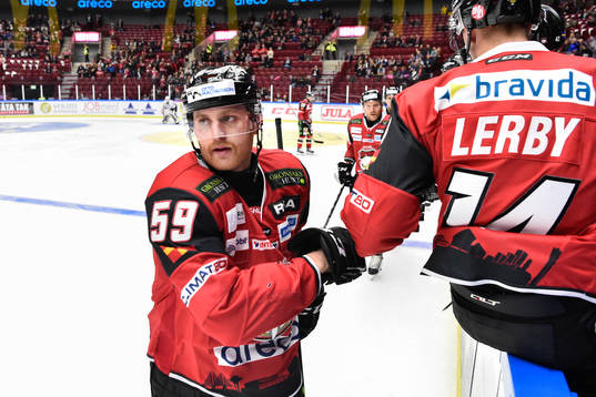 Malmö Redhawks Anton Mylläri jublar