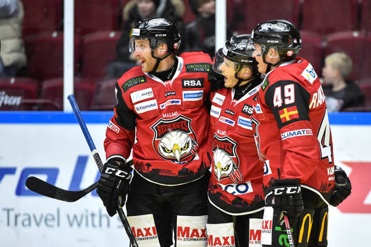 Malmö Redhawks Andy Miele jublar