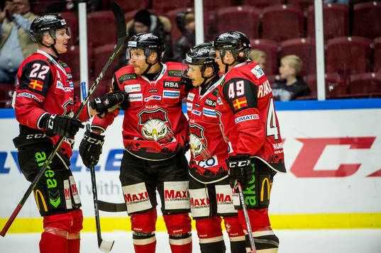 Malmö Redhawks Lars Bryggman, Frederik Storm, Andy Miele