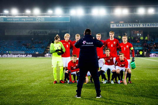The team of Norway line up for a team photo