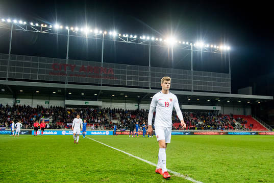 Alexander Sørloth of Norway walks off the pitch